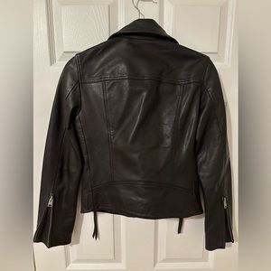 All Saints leather jacket, black, size US 4